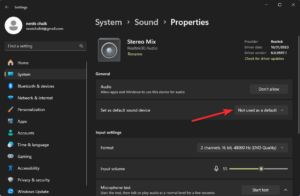Windows 11 Sound settings